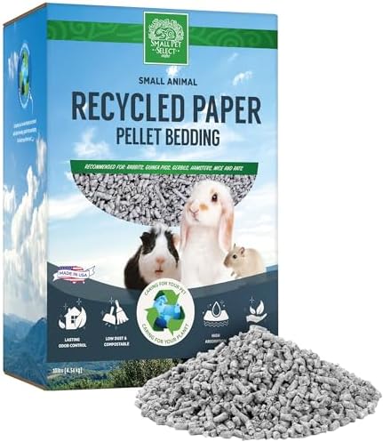 Small Pet Select- Small Animal Pelleted Paper Bedding for Rabbits, Guinea Pigs, and Other Small Animals, 10lb