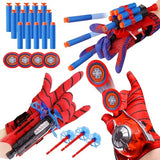 3 Packs Spider Web Shooters, Easter Gifts for Kids, Superhero Toys, Spider Web Plastic Launcher Glove with Wrist Bracers Toy for Christmas Halloween Birthday Party