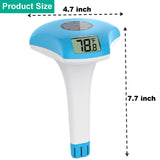 WEBEST Digital Pool Thermometer – IPX-8 Waterproof Swimming Pool Thermometer Floating Easy Read,Environment-Friendly Solar-Powered Pool Temperature Gauge for Swimming Pools, Spa, Hot Tubs