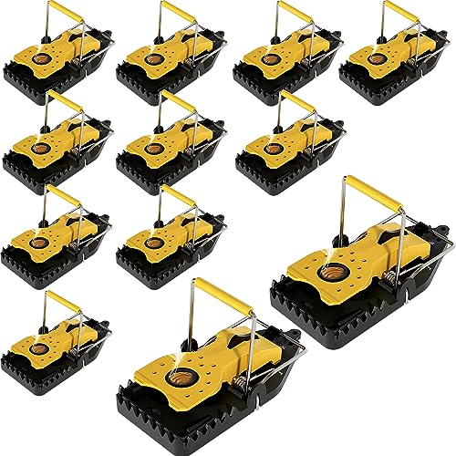 Mouse Traps, Mice Traps for House Indoor Reusable, Kid Safe Snap Traps, Quick Effective Sanitary Safe, Snap Trap Safety and Friendly for Pet, 12 Pack