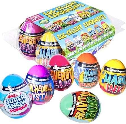 Be Amazing! Toys Egg-Cellent Experiment - 6 Pack Science Experiments for Children- Egg-Shaped Activity Kit for Boys and Girls - Easter Party Favor or Basket Stuffer - STEM for Kids 8+