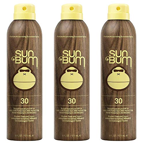 Sun Bum Original Moisturizing Sunscreen Spray SPF 30, 6 oz (3 pack)
