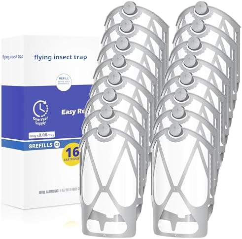 UBeesize 16 Pack Refill Cartridge for Zevo M364 and Max, Replacement Refill Compatible with Zevo Plug-in Light, 100% Fit (16 Cartridges)