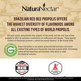 NaturaNectar Red Bee Propolis | NSF Contents Certified | Premium Brazilian Propolis | Ethical Beekeeping & Naturally Sourced | 60 capsules