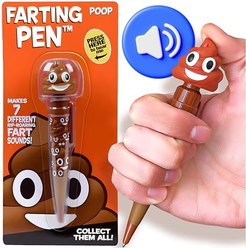 Farting Poop Pen with Multiple Funny Sounds - Easter Basket Stuffers, Gag Gift for Kids, Surprise Prank Toy for The Entire Family, Office Novelty Present (Original)