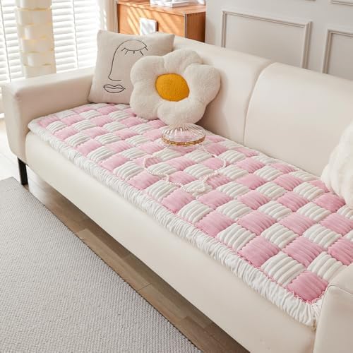 Couch Cover for Dogs Washable, Sofa Cover Protector, Couch Covers for 3 Cushion Couch Sofa Pet Friendly, Soft, Non Slip (Pink, 27.6 x 82.7 Inch)