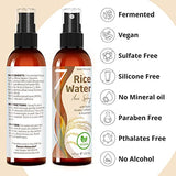 NEW Fermented Rice Water for Hair Growth - Infused with Rosemary, Biotin, Caffeine, Keratin Vegan Non-Greasy Spray Naturally Thicker, Longer, Softer Men & Women (4 fl oz)