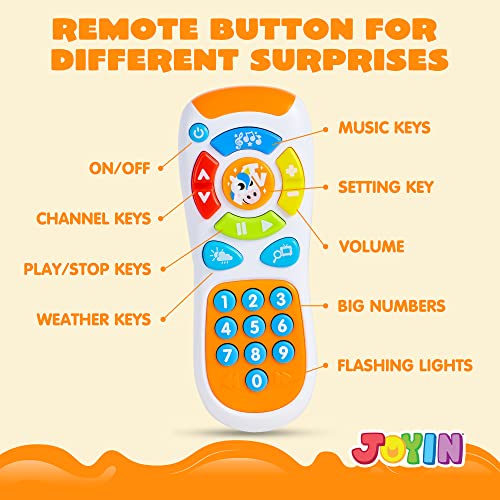 JOYIN Smartphone Toys for Baby, Remote Control Baby Phone with Music, Baby Learning Toy, Christmas Birthday Gifts for Baby, Infants, Kids, Boys and Girls, Holiday Stuffers Present