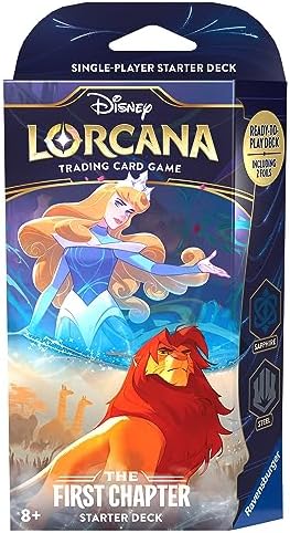 Ravensburger Disney Lorcana TCG: The First Chapter - Sapphire & Steel Single-Player Starter Deck | Engaging Gameplay | Over 200 Original Disney Artworks | Ideal for Ages 8+