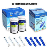 EXACTIVE Vital Blood Glucose Test Strips, 50 pcs Test Strips and 50 pcs Lancets for EXACTIVE Vital Blood Sugar Monir