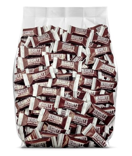 Hershey Sugar Free Milk Chocolate Miniature Bars - Bulk Milk Chocolate with Zero Sugar - Individually Wrapped Bulk Chocolate - Sugar Free Hersheys Chocolate - 100 Pieces