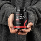 Methylated B Complex Vitamin Supplement - Bioactive Methyl B Complex with 5-MTHF Methyl Folate & B12 Methylcobalamin for Brain Heart Energy & Homocysteine Support - Super Vitamin B Complex - 60 Caps