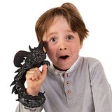 Folkmanis Dragon Wristlet Finger Puppet Black; Red-brown, 1 EA