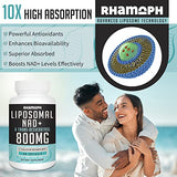 Rhamoph Liposomal NAD Supplement – 800 mg with Trans-Resveratrol 300 mg – 60 Softgels – Max Absorption Formula