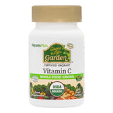 Natures Plus Source of Life Garden Certified Organic Vitamin C - 500 mg, 60 Vegan Capsules - Whole Food Immune Support Supplement, Antioxidant - Vegetarian, Gluten-Free - 30 Servings