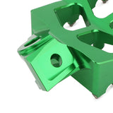 AnXin Dirt Bike Foot Pegs Wider Footpegs Foot Pedals Rests CNC for KX65 00-23 KX85 01-23 KLX 140 KLX140 08-23 KX100 98-21 KX112 22-23 KX80 Pit Bike Motorcycle Green