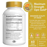 Botanic Choice Maximum Strength Opti Gold Vision Eye Health Support Supplement for Overall Eyesight Health for Men & Women - Taurine, Vitamin A, Lutein, Bilberry, Alpha Lipoic Acid (60 Capsules)