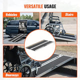 VEVOR Portable Wheelchair Ramp 4FT, Non-Slip Aluminum Folding Handicap Ramp, Door Threshold Ramps for Wheelchair for Home,Wheel Chair Ramp Steps, Cars, Scooter, Cart, Curbs, Stairs