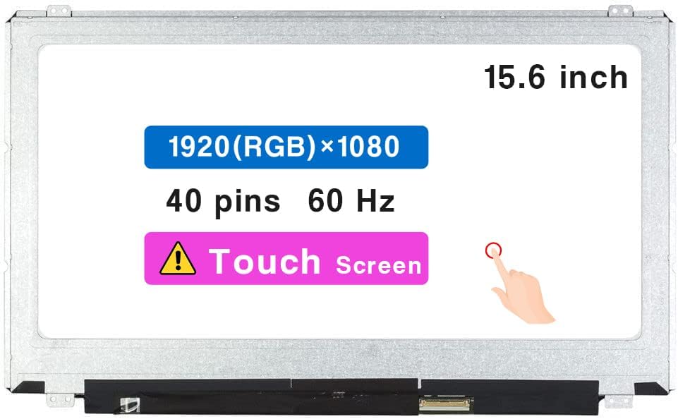 Screen Replacement NV156FHM-A21 for Dell Inspiron 15 3541 3542 5542 15.6" FHD 1920x1080 40 pin 60 HZ LCD Touch Screen Display Panel