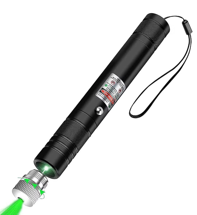 Cowjag Long Range Green Laser Pointer, 2000 Metres Laser Pointer High Power Pen, Green Lazer Pointer Rechargeable for Hiking, Cat Laser Toy USB Charge(Green Light)