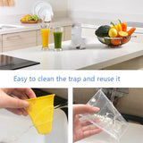 Voltup Fruit Fly Trap for Indoors Reusable Non-Toxic Funnel Fruit Fly Catcher with Sticky Pads Safe for Pets in House and Kitchen Easy to Use and Controls Fruit Flies with Natural Lure 2PCs