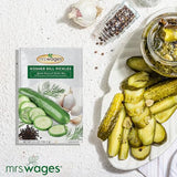 Mrs. Wages Kosher Dill Pickles Quick Process Mix 6.5 Ounce (VALUE PACK of 6)