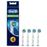 Cross Action Electric Toothbrush Replacement Brush Head Refills White 4 Count