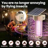 Solar Bug Zapper Outdoor, Garden Mosquito Zapper Waterproof & Cordless & Rechargeable & Auto On/Off，Flying Insect Zapper Mosquito Killer Lamp Mosquito Catcher Decorative Light for Patio, Gold