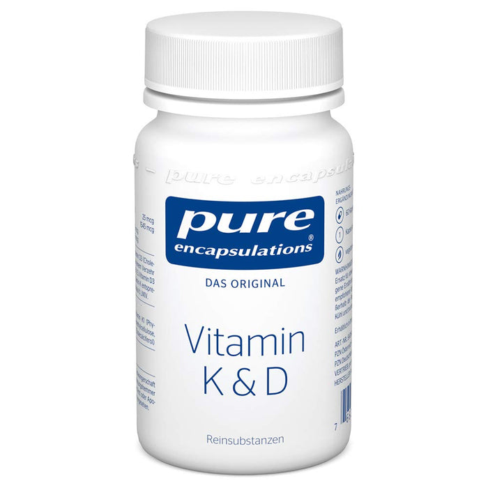 Pure Encapsulations - Vitamin K & D - Hypoallergenic formula with vitamin K1, K2, and D3 for strong bones - 60 capsules