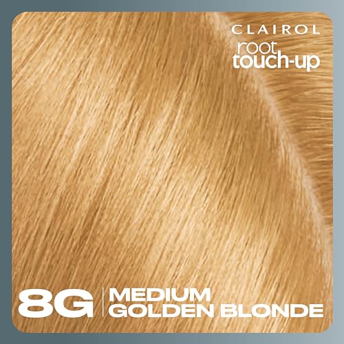 Clairol Root Touch-Up by Nice'n Easy Permanent Hair Dye, 8G Medium Golden Blonde Hair Color, Pack of 2 ,Packaging may vary