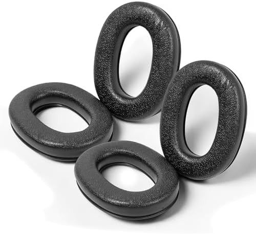 for 3M WorkTunes Replacement Ear Pads Headphones Connect Hearing Protection with Noise Cancelling Radio Ear Muffs AM/FM Bluetooth Headset Protective Earmuffs Shooting Ear Protection Mowing (Pack 4)