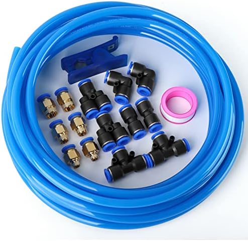 TAILONZ PNEUMATIC 14mm OD 10mm ID Polyurethane PU Air Hose Pipe Tube Kit 5 Meter 16.4ft