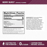 Optimum Nutrition Amino Energy Sparkling Hydration Drink, Electrolytes, Caffeine, Amino Acids, BCAAs, Sugar Free, Berry Burst, 12 Fl Oz, 12 Pack