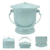 DOITOOL Chamber Pot with Lid Handle Urine Pots Urine Bucket Potty Urinal Bottle for Home Blue