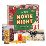 Movie Night Gift Baskets Popcorn Gifts for Christmas Holiday Gift Christmas Gift Sets, 5 Gourmet Popcorn Kernels and 5 Popcorn Flavoring, Non-GMO Popcorn Gifts - 10 Pack