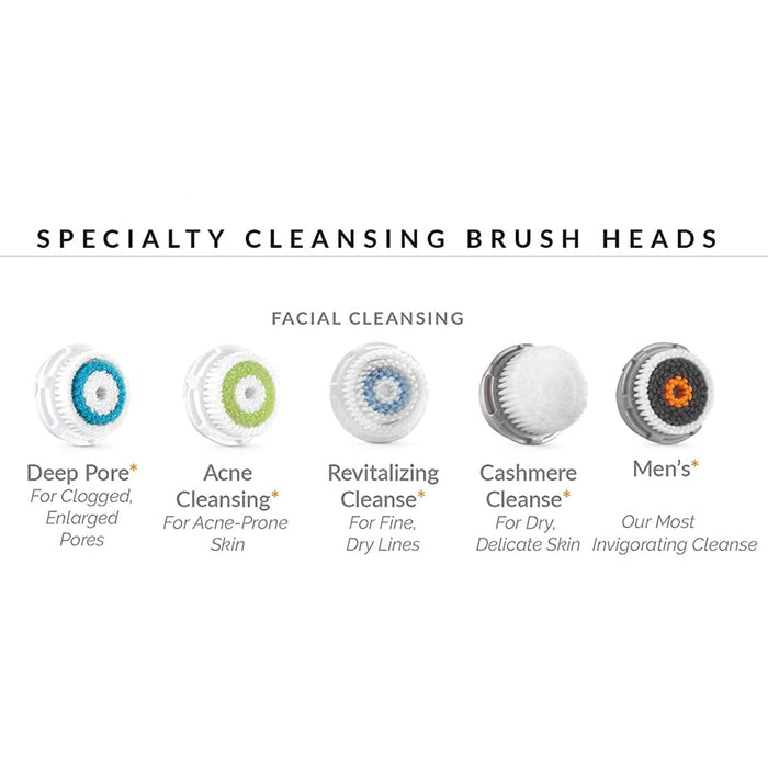 Clarisonic Facial Cleansing Brush Head Replacement Set, Acne, 2 -Count