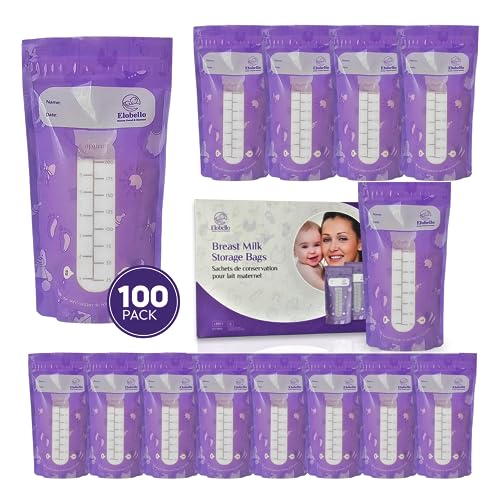 Breastmilk Storage Bag100-Pack 7oz Breast Milk Storage Bags Freezer BPA Free – Leakproof Double Zip Milk Bags for Breastmilk Refrigeration – Self-Standing Disposable Breastmilk Storage