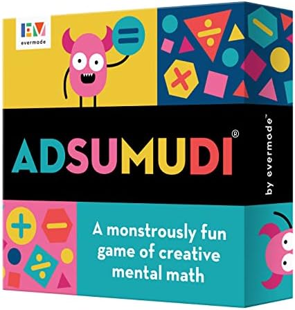 Adsumudi Math Game - The Monstrously Fun, Smart Game for Kids to Practice Multiplication, Division, Addition and Subtraction - Great for Kids Ages 8-12