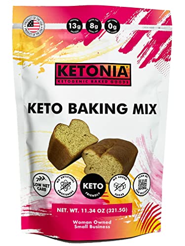 Keto Baking Mix - 0 Net Carbs - Free Recipe Support - Bread Machine Friendly - Made in the USA - Over 100 Free Keto Recipes & Video Tutorials - Woman Owned Small Business - Keto Bread Fast