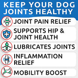 Glucosamine Chondroitin Dog Hip & Joint Supplement - Joint Pain Relief - Hip & Joint Chews for Dogs - Joint Support Large Breed - Senior Doggie Vitamin Pills Joint Health - (240 Treats - Chicken)