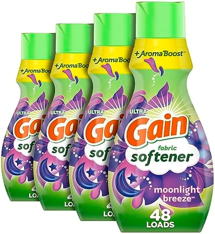 Gain Fabric Softener, Moonlight Breeze, 35 fl oz (4 Pack)
