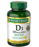 Nature's Bounty Vitamin D3 125 mcg, 400 Softgels-NalkotSuplimentGuide