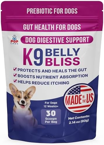 K9 Belly Bliss, All-Natural Gut Health for Dogs, Vet Approved Prebioti