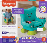 Fisher-Price Toddler Learning Toy Laugh & Learn Smart Stages Chair with Music Lights & Activities for Infants Ages 1+ Years, Teal