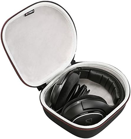 Headphone Case Compatible with Sennheiser Consumer Audio HD 560 S / 599 SE / 280 Pro / 599/600 / 660S2 / 620S / 569 Over-The-Ear Audiophile Headphones, Black+Gray
