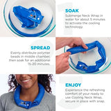 KOOLGATOR Evaporative Cooling Neck Wrap - Keep Cool in The Heat, Summer Cooling Accessories, Long Lasting, Reusable & Breathable, Available in 1, 3, or 5 Pack (Flames: Blue & Red, 3 Pack)