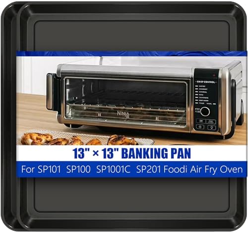 2 Pack 13" × 13" Professional Baking Sheet, Air Fryer Accessories, Replacement Baking Pan for Ninja SP100, SP101, SP1001C, SP201 Foodi Air Fry Oven, Nonstick Sheet Pan for Foodi 8-in-1 Air Fry Oven