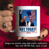 MyCozyCups Trump Shot Never Surrender Pennsylvania Rally 11oz Coffee Mug, Not Today You Can't Kill Freedom Attempted Assassination Donald Trump Fist Pump Shooting Cup, Trump 2024 Mug