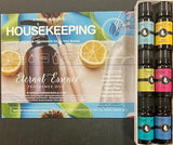 Housekeeping - Gift Set of 6 Premium Fragrance Oils - Clean Cotton, Lemon Blossom, Lemon Grass, Sweet Pea, Ocean Breeze and Mountain Rain - 10ML