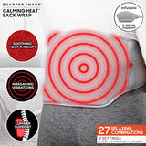 Calming Heat Back Wrap by Sharper Image- Electric Back Heating Pad with Customizable Inflatable Lumbar Support, Soothing Heat, & Massaging Vibrations- 9 Settings 3 Heat, 3 Vibration, 3 Lumbar